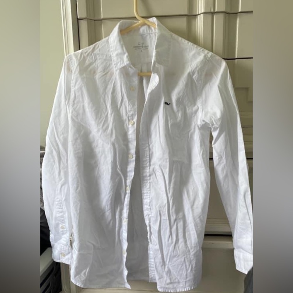 Vineyard Vines white dress shirt boys large